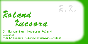 roland kucsora business card